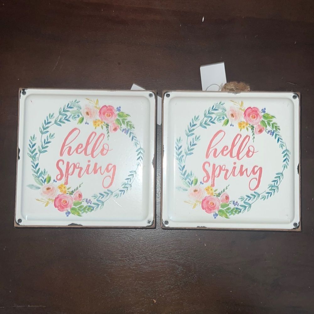 Hello Spring Wall Art Qty 2